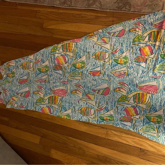 Lilly Pulitzer | Dresses | Lilly Pulitzer Colorful Sailboat Patterned Maxi  Dress | Poshmark
